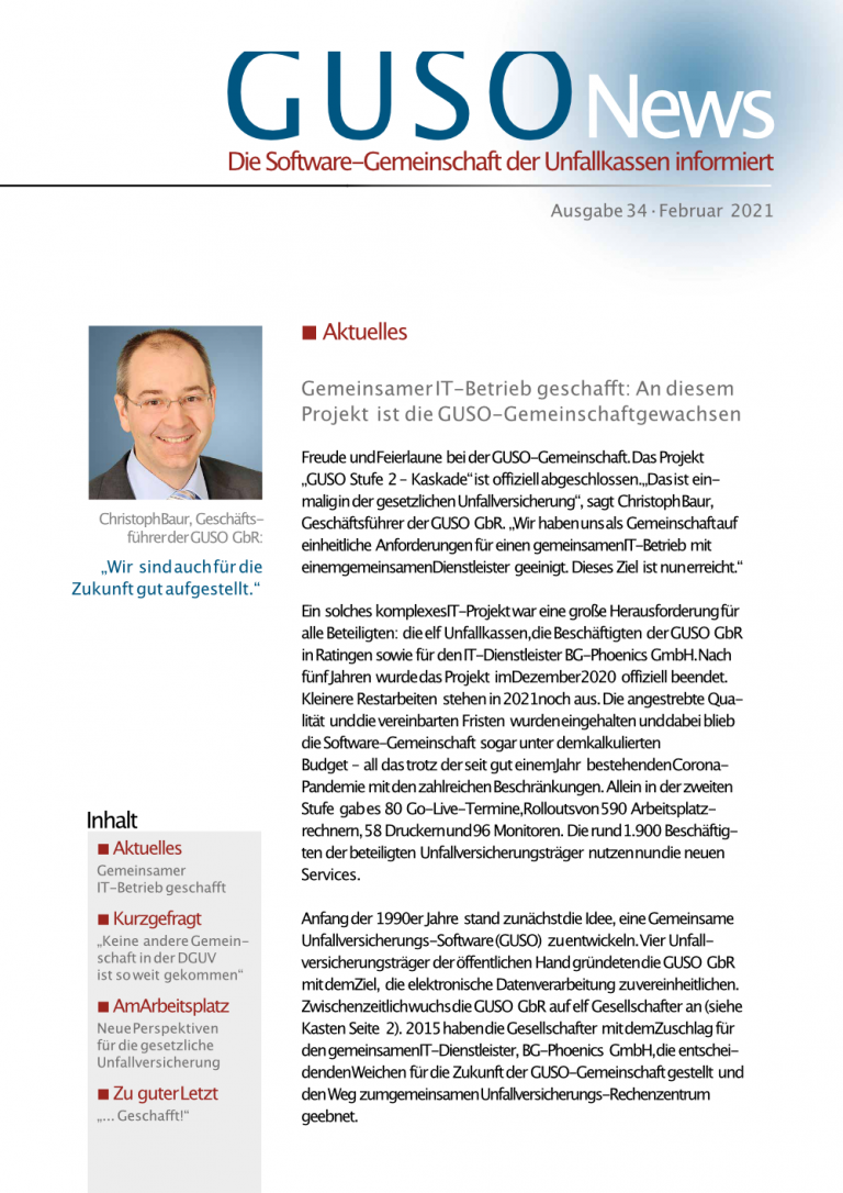 Mehr über den Artikel erfahren Gemeinsamer IT-Betrieb für 11 Unfallkassen